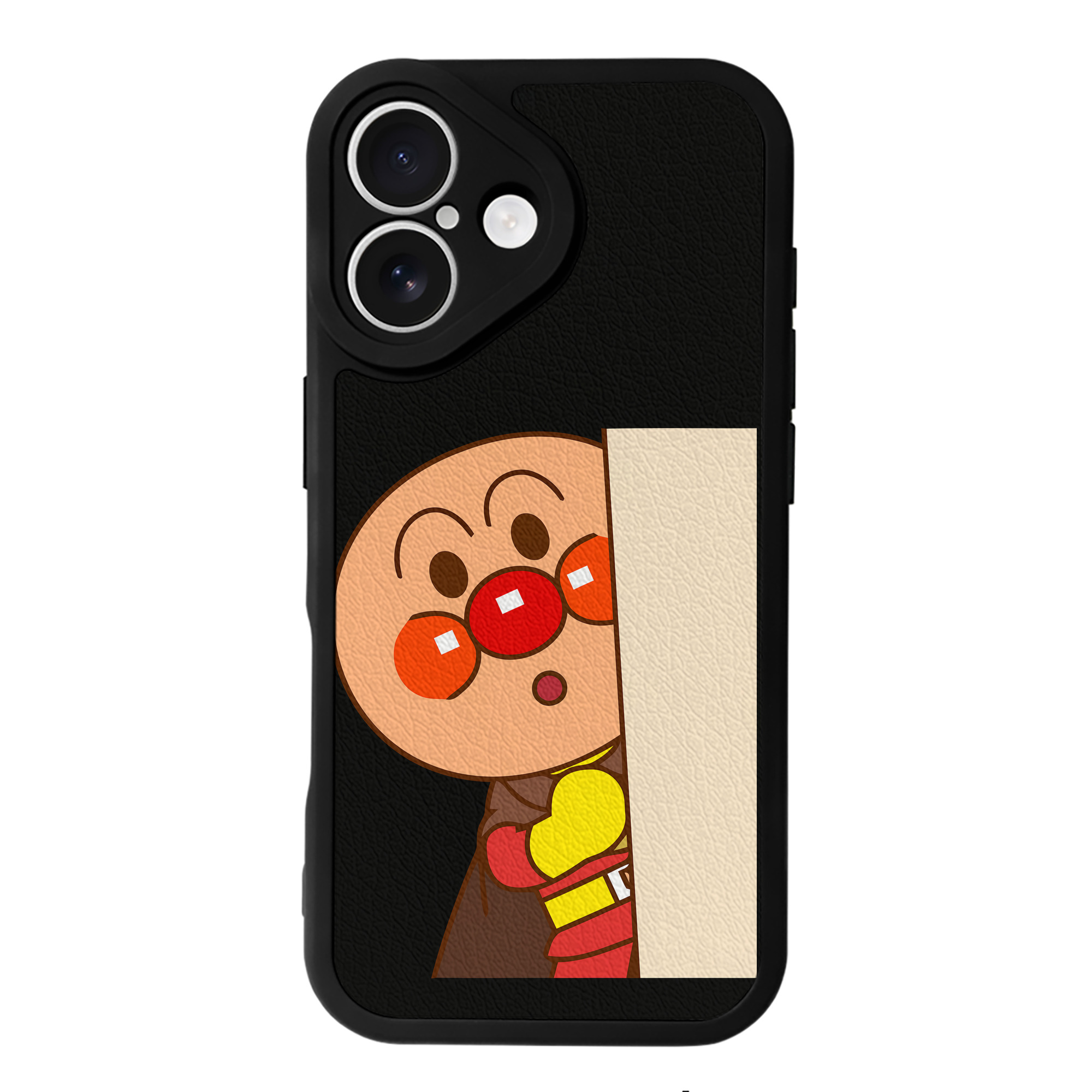 （画像用） アンパンマン Anpanman 【iPhone 16シリーズ対応】シリコンスマホケース（レザー調） 材質：シリコン